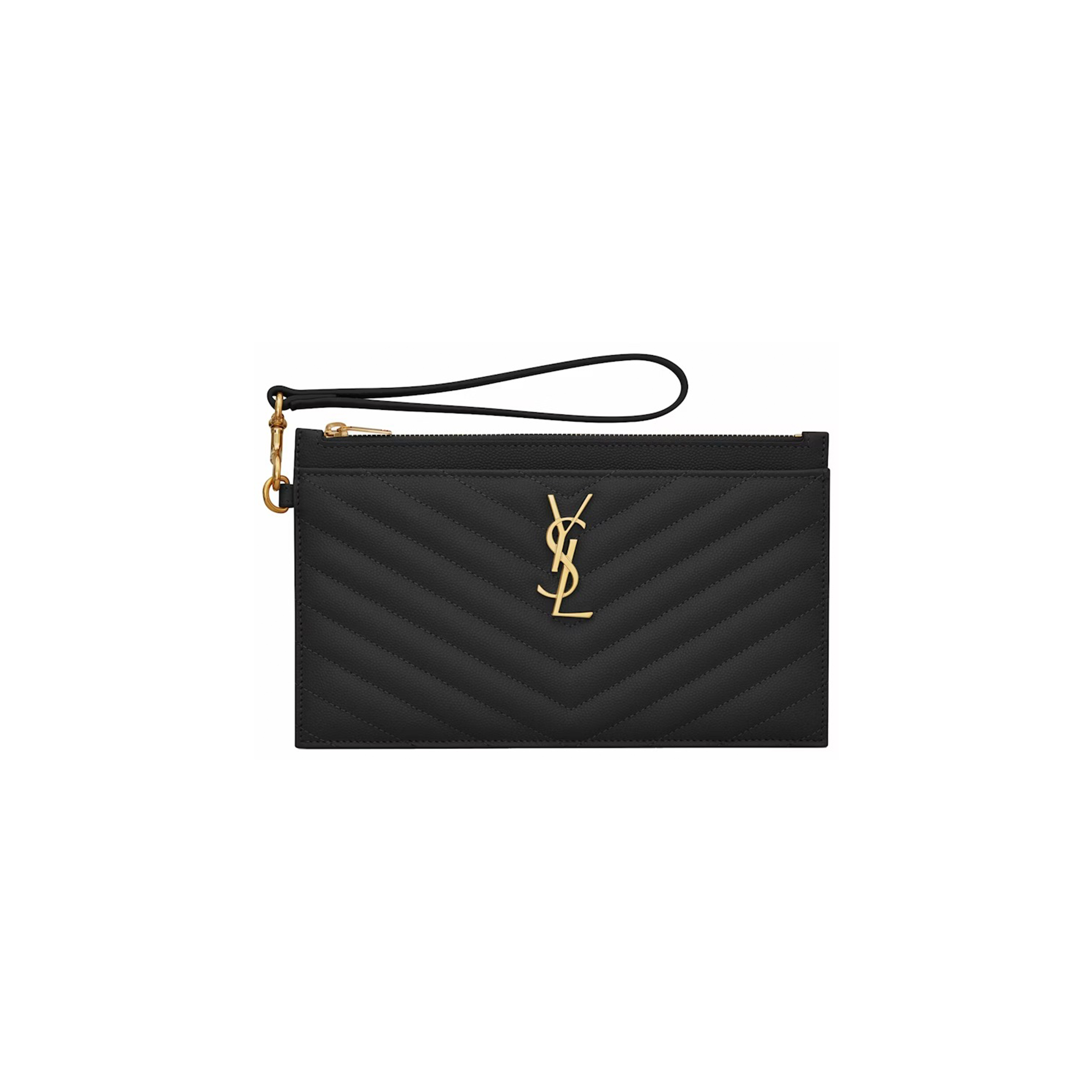 YSL CASSANDRE MATELASSE LARGE BILL POUCH IN QUILTED EMBOSSED LEATHER 636313BOW011000 (23*13*1cm)